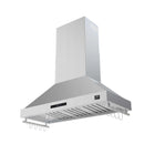 Forno Venezia 48-Inch Wall Mounted Range Hood with Touch Controls and Baffle Filters in Stainless Steel (FRHWM5503-48)