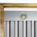Forno Galiano 2-Piece Appliance Package - 36-Inch Gas Range & 36-Inch Wall Mount Range Hood in White with Antique Brass Trim