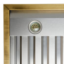 Forno Galiano 2-Piece Appliance Package - 48-Inch Gas Range & 48-Inch Wall Mount Range Hood in White with Antique Brass Trim