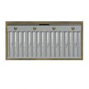 Forno Vittorio 48-Inch 600 CFM Wall Mount Range Hood in Black with Antique Brass Trim (FRHWM5078-48BLK)