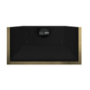 Forno Vittorio 48-Inch 600 CFM Wall Mount Range Hood in Black with Antique Brass Trim (FRHWM5078-48BLK)