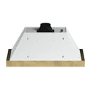 Forno Vittorio 48-Inch 600 CFM Wall Mount Range Hood in White with Antique Brass Trim (FRHWM5078-48WHT)