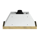Forno Galiano 2-Piece Appliance Package - 48-Inch Gas Range & 48-Inch Wall Mount Range Hood in White with Antique Brass Trim