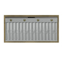 Forno Vittorio 48-Inch 600 CFM Wall Mount Range Hood in White with Antique Brass Trim (FRHWM5078-48WHT)