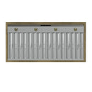 Forno 5-Piece Appliance Package - 48-Inch Antico Dual Fuel Range, Wall Mount Range Hood, 60-Inch Refrigerator, Dishwasher, & 30-Inch Microwave Oven in White with Antique Brass Handle