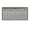 Forno Galiano 2-Piece Appliance Package - 48-Inch Gas Range & 48-Inch Wall Mount Range Hood in White with Antique Brass Trim