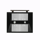 Forno 4-Piece Appliance Package - 30-Inch Espresso Induction Range , Wall Mount Range Hood, 60-Inch Built-In Convertible Refrigerator, and Dishwasher in Black with Antique Brass Handle