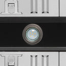 Forno 4-Piece Appliance Package - 30-Inch Espresso Electric Range , Wall Mount Range Hood, 36-Inch French Door Refrigerator, and Dishwasher in Black with Antique Brass Handle