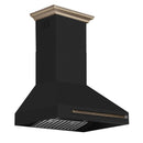 Forno 5-Piece Appliance Package - 30-Inch Electric Range, Wall Mount Range Hood, 60-Inch Refrigerator, Dishwasher, and 30-Inch Microwave Drawer in Black with Antique Brass Handle