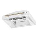 Forno Aria 30-Inch Wall Mount Range Hood in White with Brass Handle (FRHWM5095-30WHT)