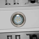 Forno 4-Piece Appliance Package - 30-Inch Espresso Gas Range , Wall Mount Range Hood, 60-Inch Built-In Convertible Refrigerator, and Dishwasher in White with Antique Brass Handle