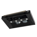 Forno Aria 36-Inch Wall Mount Range Hood in Black with Brass Handle (FRHWM5095-36BLK)