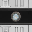 Forno 4-Piece Appliance Package - 36-Inch Dual Fuel Range, Wall Mount Range Hood, 36-Inch French Door Refrigerator, and Dishwasher in Black with Antique Brass Handle