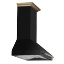 Forno 5-Piece Appliance Package - 36-Inch Dual Fuel Range, Wall Mount Range Hood, 60-Inch Refrigerator, Dishwasher, and 30-Inch Microwave Drawer in Black with Antique Brass Handle