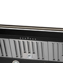 Forno 4-Piece Appliance Package - 48-Inch Electric Range, Wall Mount Range Hood, 36-Inch Refrigerator, and Dishwasher in Black with Antique Brass Handle