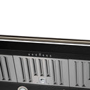 Forno 5-Piece Appliance Package - 48-Inch Dual Fuel Range, Wall Mount Range Hood, 36-Inch Refrigerator, Dishwasher, and 24-Inch Microwave Drawer in Black with Antique Brass Handle