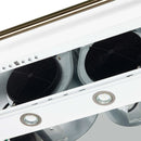 Forno 4-Piece Appliance Package - 48-Inch Dual Fuel Range, Wall Mount Range Hood, 36-Inch French Door Refrigerator, and Dishwasher in White with Antique Brass Handle