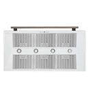 Forno 4-Piece Appliance Package - 48-Inch Gas Range, Wall Mount Range Hood, 60-Inch Built-In Convertible Refrigerator, and Dishwasher in White with Antique Brass Handle