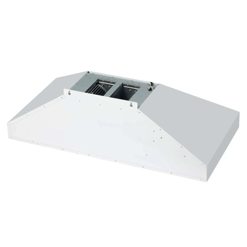 Forno Aria 48-Inch Wall Mount Range Hood in White with Brass Handle (FRHWM5095-48WHT)