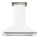 Forno 5-Piece Appliance Package - 48-Inch Gas Range, Wall Mount Range Hood, 60-Inch Refrigerator, Dishwasher, and 30-Inch Microwave Drawer in White with Antique Brass Handle