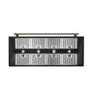 Forno Aria 60-Inch Wall Mount Range Hood in Black with Brass Handle (FRHWM5095-60BLK)