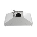 Forno Venezia 36-Inch Wall-Mounted Range Hood in White with Antique Brass Trim (FRHWM5503-36WHT)