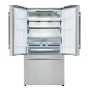 Forno Aosta 36-inch French Door Refrigerator with 22.4 Cu. Ft. External Water Dispenser & Freezer Automatic Ice Maker in Stainless Steel (FFFFD1866-36SB)