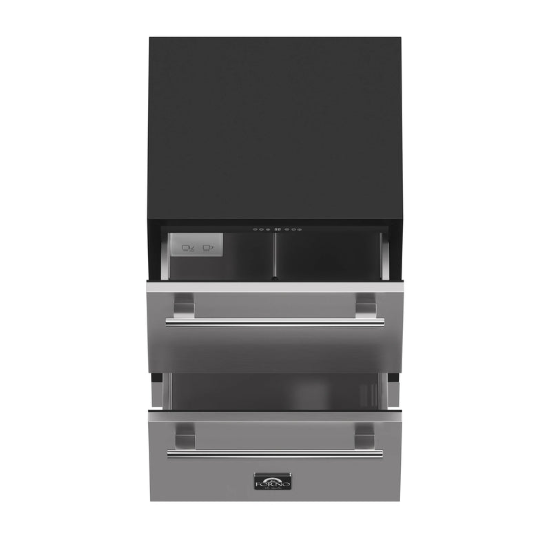 Forno Cosenza 24-Inch 4.69 cu.ft. Built-In Indoor/Outdoor Drawer Freezer with Ice Maker (FDRBI1838-24S)