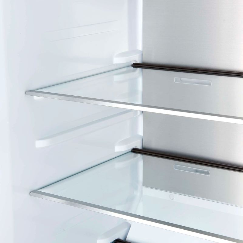 Forno 4-Piece Appliance Package - 36-Inch Gasl Fuel Range, Wall Mount Range Hood, 60-Inch Built-In Convertible Refrigerator, and Dishwasher in Black with Antique Brass Handle