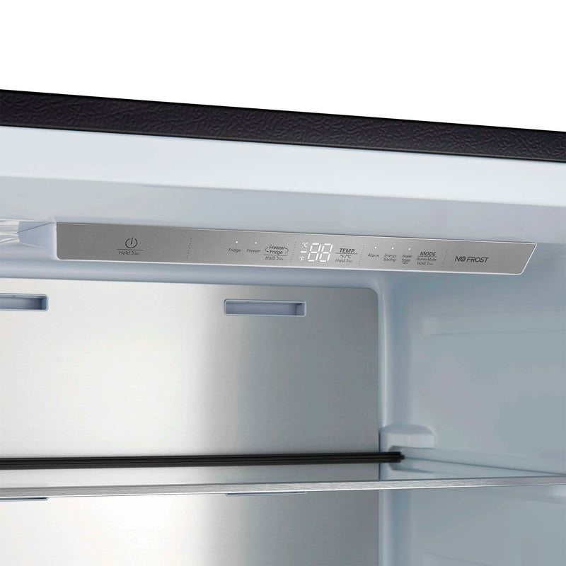 Forno 4-Piece Appliance Package - 36-Inch Gasl Fuel Range, Wall Mount Range Hood, 60-Inch Built-In Convertible Refrigerator, and Dishwasher in Black with Antique Brass Handle