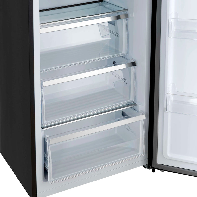 Forno Maderno 60-Inch 27.2 Cu. Ft. Built-In Convertible Refrigerator and Freezer in Black with Modern Trim and Antique Brass Handles (FFFFD1722-60MG-BLK)