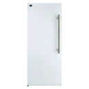 Forno 3-Piece Appliance Package - 36-Inch Antico Dual Fuel Range, 60-Inch Refrigerator, Dishwasher in White with Antique Brass Handle