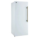 Forno 3-Piece Appliance Package - 36-Inch Antico Dual Fuel Range, 60-Inch Refrigerator, Dishwasher in White with Antique Brass Handle