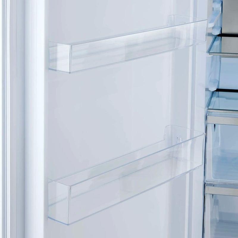 Forno 4-Piece Appliance Package - 36-Inch Antico Dual Fuel Range, 60-Inch Refrigerator, Dishwasher, & 30-Inch Microwave Drawer in White with Antique Brass Handle