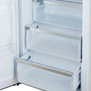 Forno Maderno 28-Inch Built-In 13.6 Cu.Ft. Convertible Refrigerator in White with Antique Brass Handle, Left Swing with Decorative Grille (FFFFD1722-32LSG-WHT)