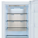 Forno Maderno 28-Inch Built-In 13.6 Cu.Ft. Convertible Refrigerator in White with Antique Brass Handle, Right Swing with Decorative Grille (FFFFD1722-32RMG-WHT)