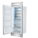 Forno Maderno 28-Inch Built-In 13.6 Cu.Ft. Convertible Refrigerator in White with Antique Brass Handle, Left Swing with Decorative Grille (FFFFD1722-32LMG-WHT)