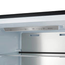 Forno Maderno 28 Inch Built-In Convertible Refrigerator in Black with Decorative Trim Grill, Antique Brass Handles, 13.6 cu.ft., Left Swing (FFFFD1722-32LSG-BLK)