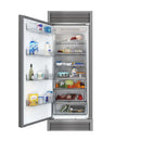 Forno Maderno 28-Inch Built-In 13.6 Cu.Ft. Convertible Refrigerator in Stainless Steel, Left Swing with Decorative Grill (FFFFD1722-32LSG)