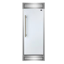 Forno Maderno 28-Inch Built-In 13.6 Cu.Ft. Convertible Refrigerator in White with Antique Brass Handle, Right Swing with Decorative Grille (FFFFD1722-32RMG-WHT)
