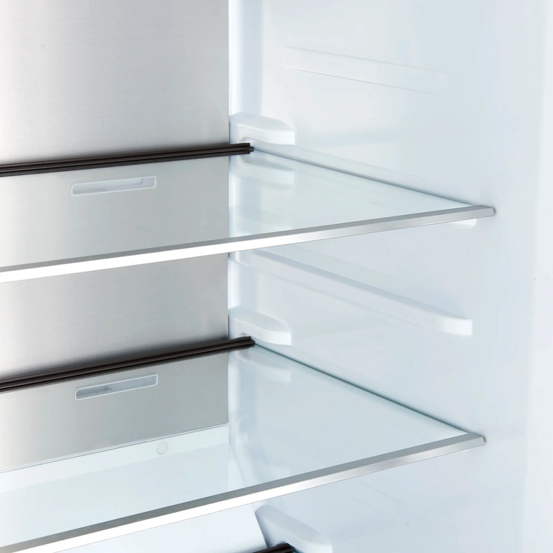 Forno Maderno 28-Inch Built-In Convertible Refrigerator Black with Decorative Grill, Antique Brass Handles, 13.6 cu.ft., Right Swing (FFFFD1722-32RMG-BLK)