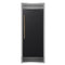 Forno Maderno 28-Inch Built-In Convertible Refrigerator Black with Decorative Grill, Antique Brass Handles, 13.6 cu.ft., Right Swing (FFFFD1722-32RSG-BLK)