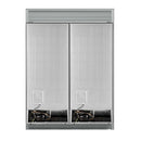 Forno Maderno 60-Inch 27.2 Cu. Ft. Built-In Convertible Refrigerator and Freezer in Black with Modern Grille Trim and Antique Brass Handles ( FFFFD1722-60SG-BLK)