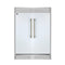 Forno Maderno 60-Inch 27.2 Cu. Ft. Built-In Convertible Refrigerator and Freezer in White with Modern Grille Trim and Antique Brass Handles (FFFFD1722-60SG-WHT)