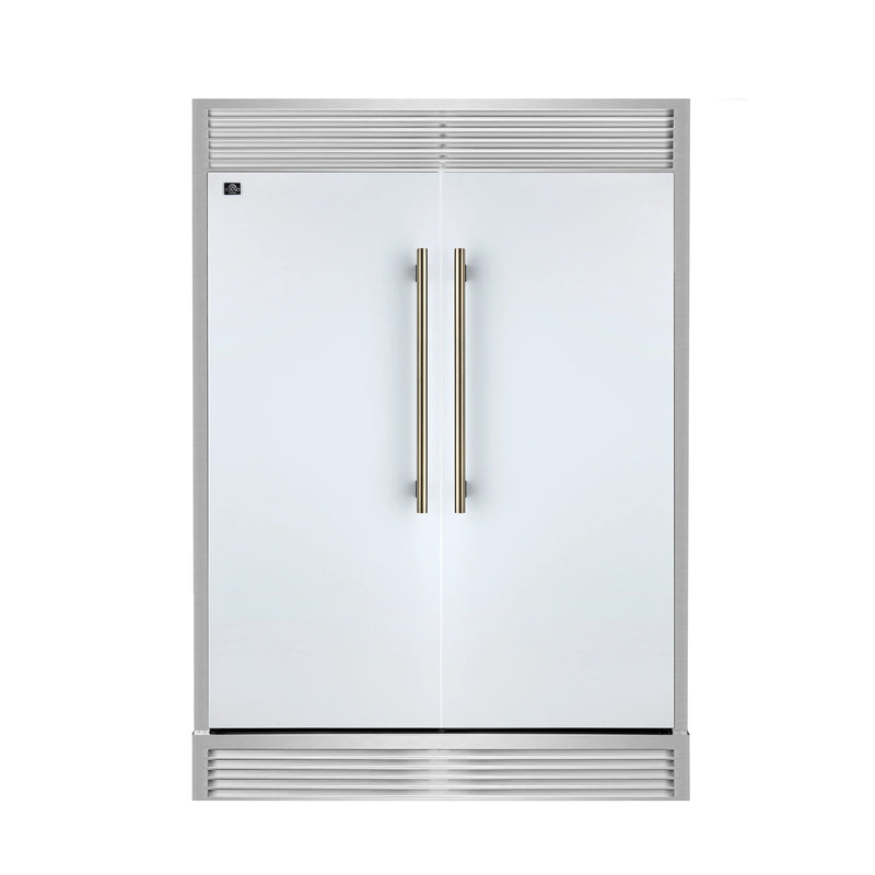 Forno Maderno 2 28-Inch Wide 27.2 Cu.Ft Convertible Refrigerator/Freezer with Decorative Trim (FFFFD1722-60MG-WHT)