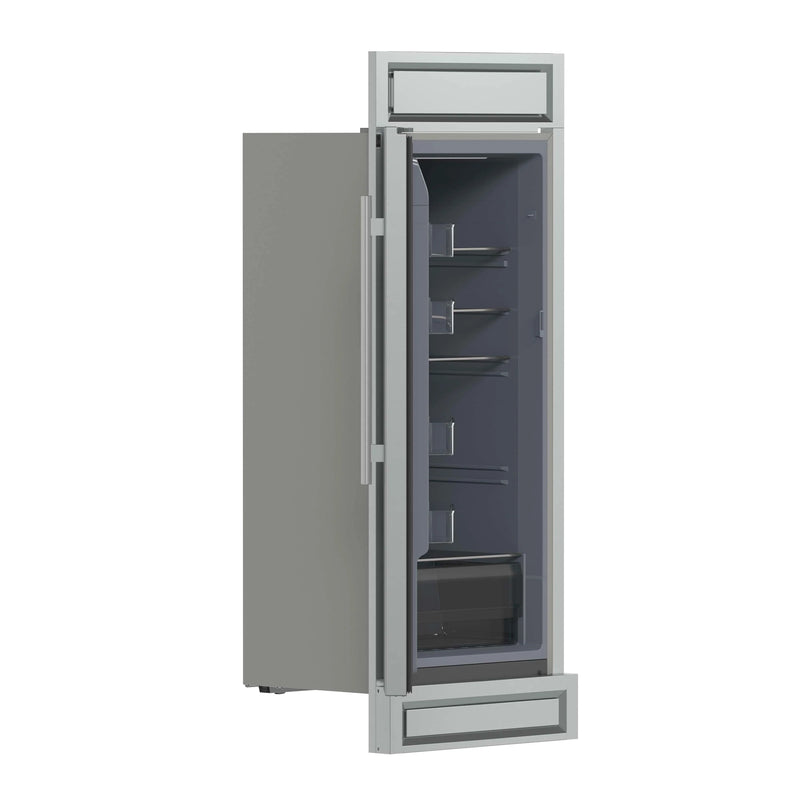 Forno Fortezza 32-Inch Left-Swing Freezer with Trim Kit in Stainless Steel, with Automatic Ice Maker (FFFFD1738-32LMG)