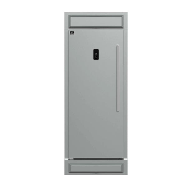 Forno Fortezza 32-Inch Left-Swing Freezer with Trim Kit in Stainless Steel, with Automatic Ice Maker (FFFFD1738-32LMG)