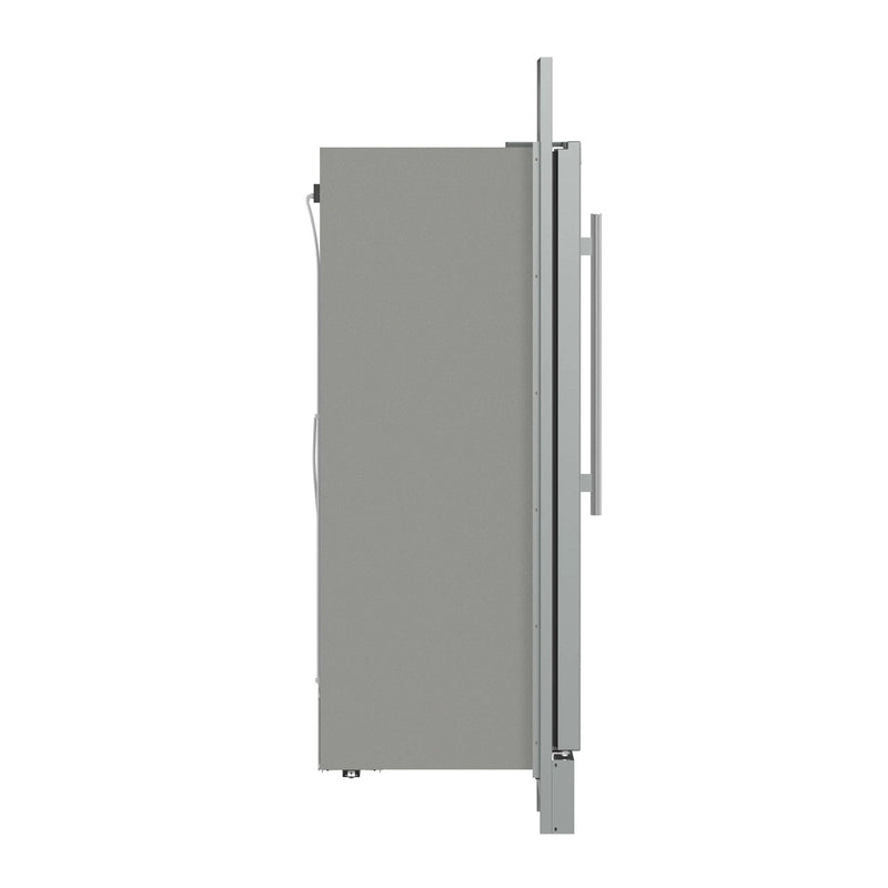Forno Fortezza 32-Inch Left-Swing Freezer with Trim Kit in Stainless Steel, with Automatic Ice Maker (FFFFD1738-32LMG)