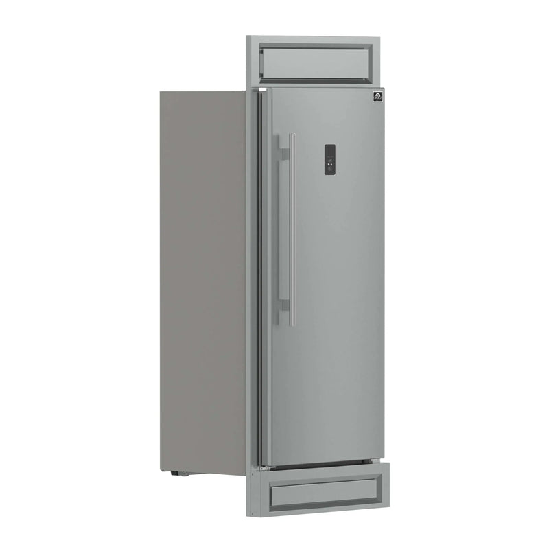 Forno Fortezza 32-Inch Right-Swing Convertible Refrigerator/Freezer with Trim Kit in Stainless Steel, Total No Frost (FFFFD1738-32RMG)