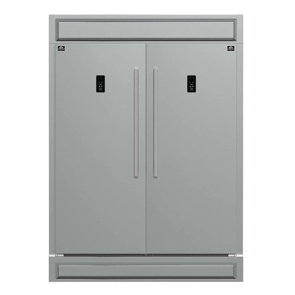 Forno Fortezza 60-Inch Built-In Convertible Refrigerator and Freezer in Stainless Steel with Modern Trim and Ice Maker (FFFFD1738-60MG)